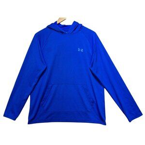 Under Armour Men's Fleece Mountain Loose Hoodie Stretch Size L Blue Long Sleeve